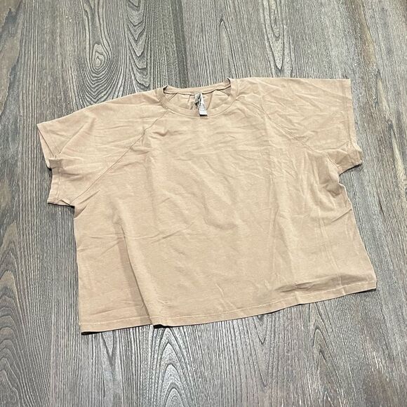 NWT Skims New Vintage Cropped Raglan T-Shirt Crewneck Short Sleeve Desert 4X - Picture 1 of 4
